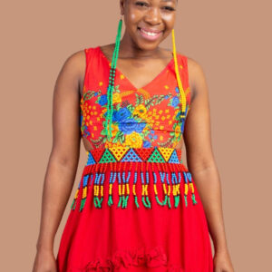 Voninga Multicolour Heritage Beaded Waist Belt